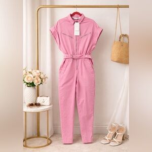 IRO Pink Zippered Jumpsuit size S (EU 36)